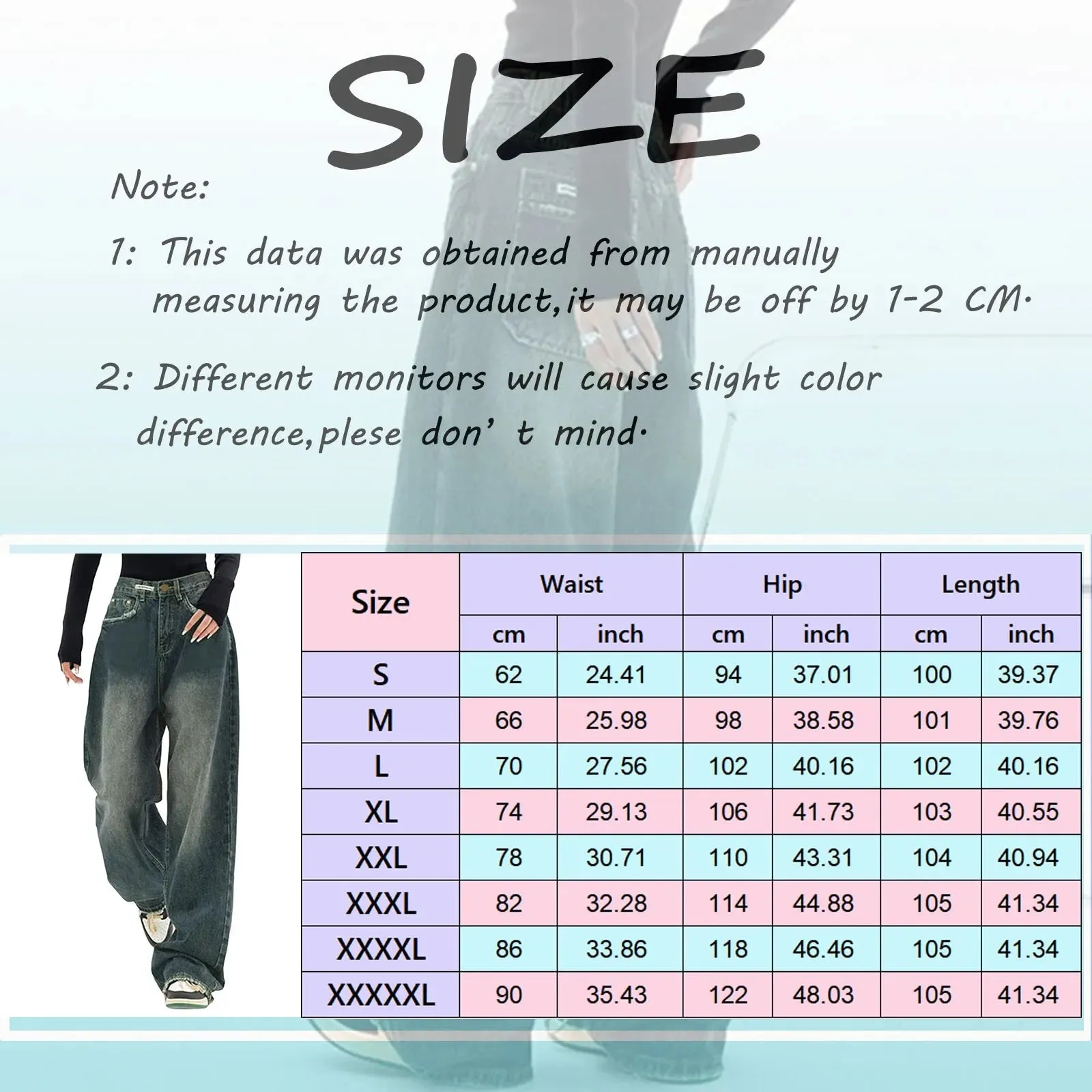 Baggy Jeans Trousers High Waist E Girl Style Streetwear Fashion Vintage Denim Loose Straight Women Pants