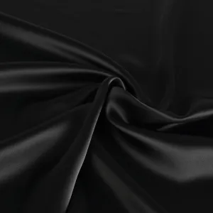 Black Satin Backed Crepe Fabric 2758