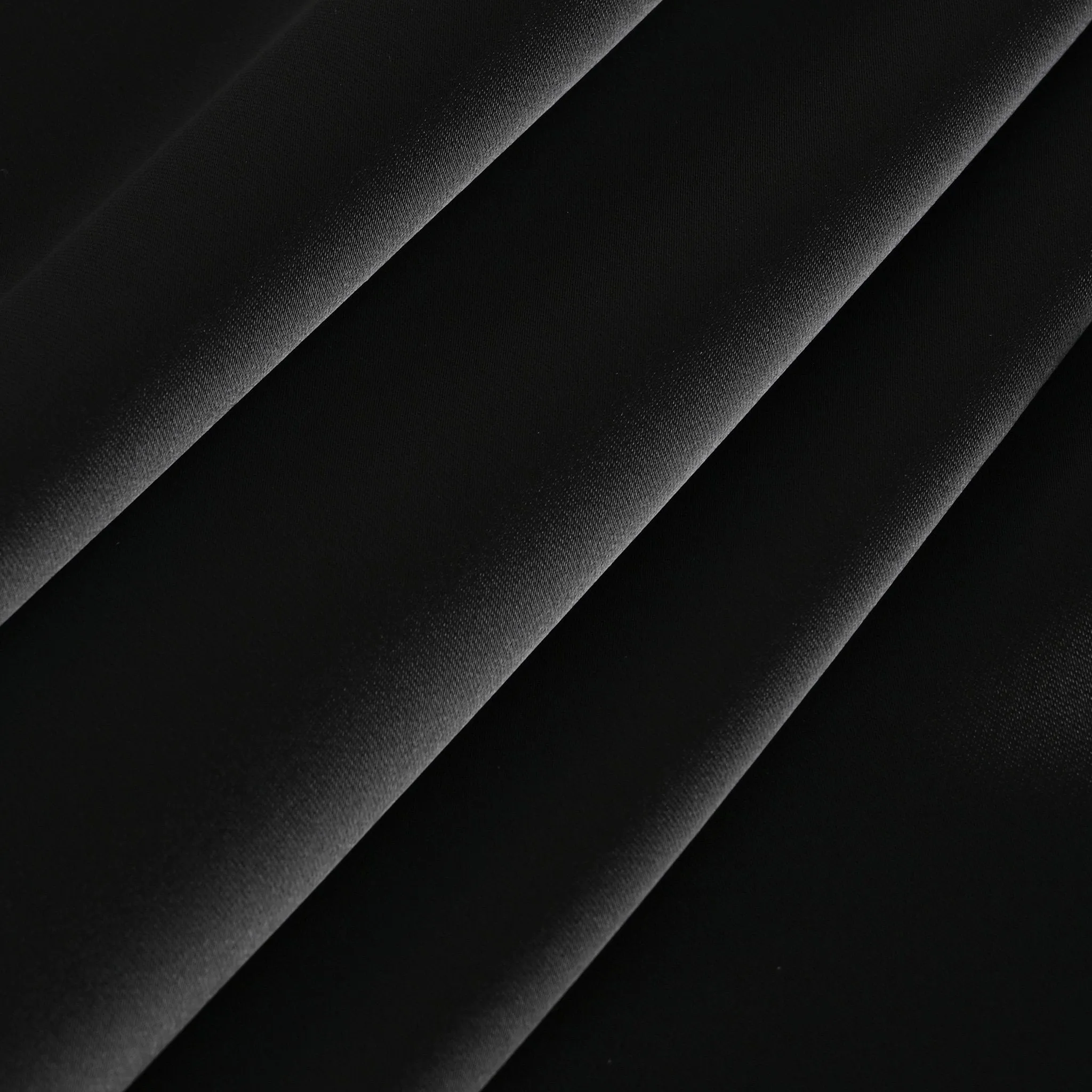 Black Satin Backed Crepe Fabric 2758