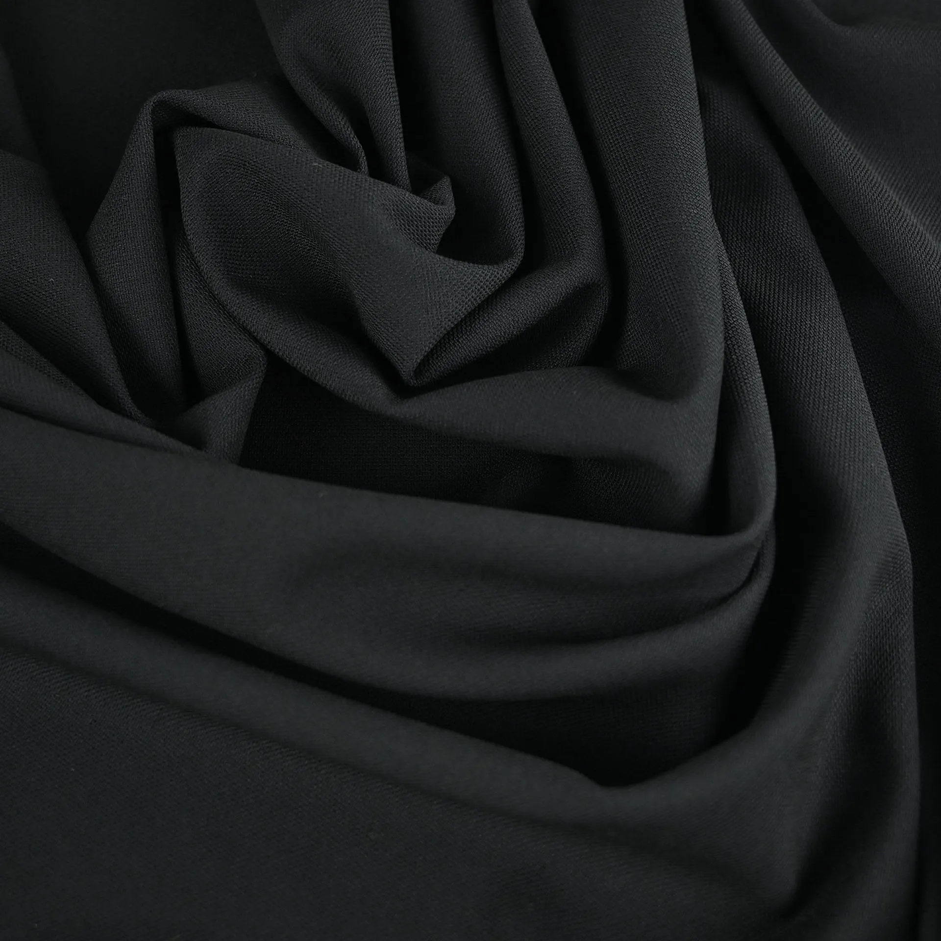 Black Wool Stretch Fabric 4059