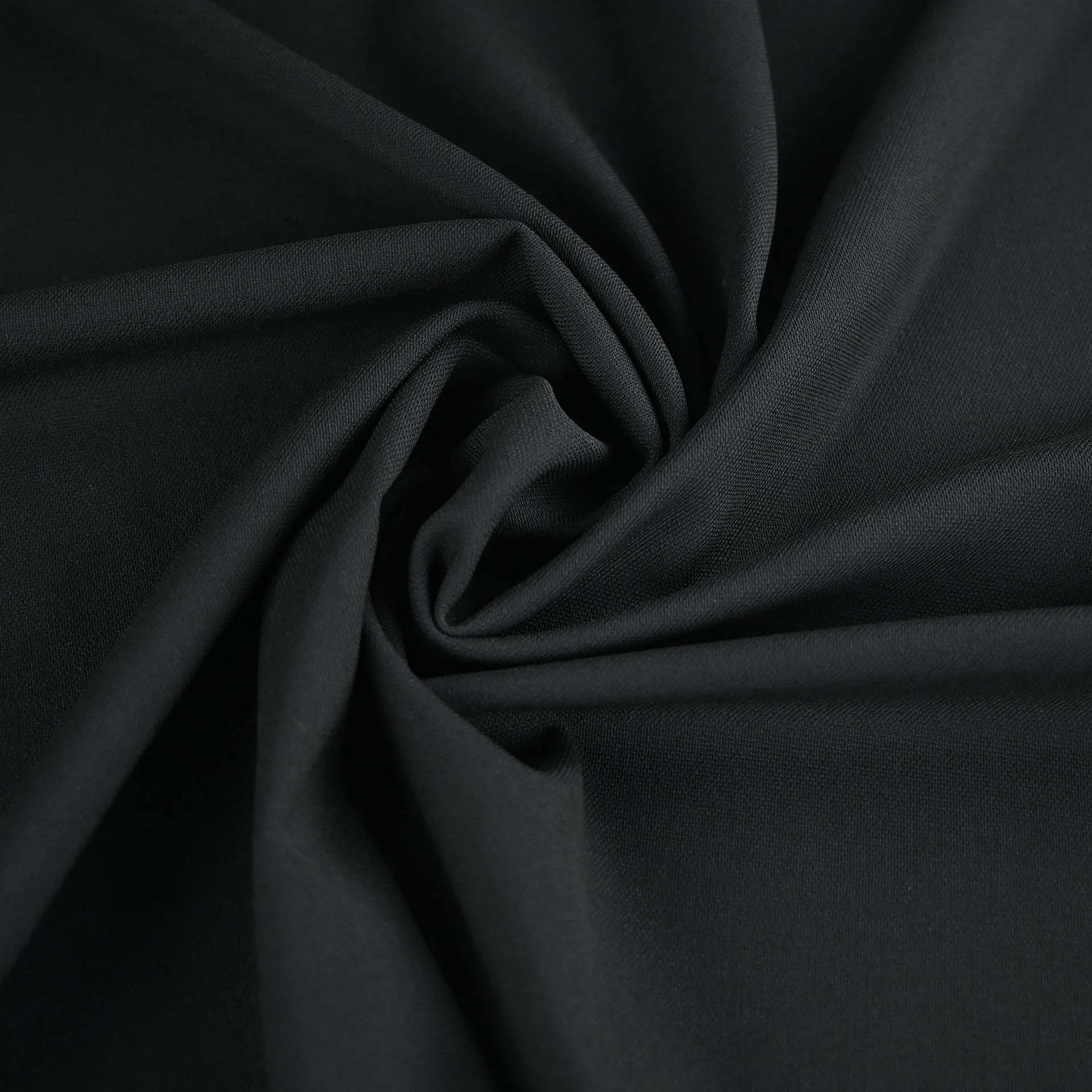 Black Wool Stretch Fabric 4059