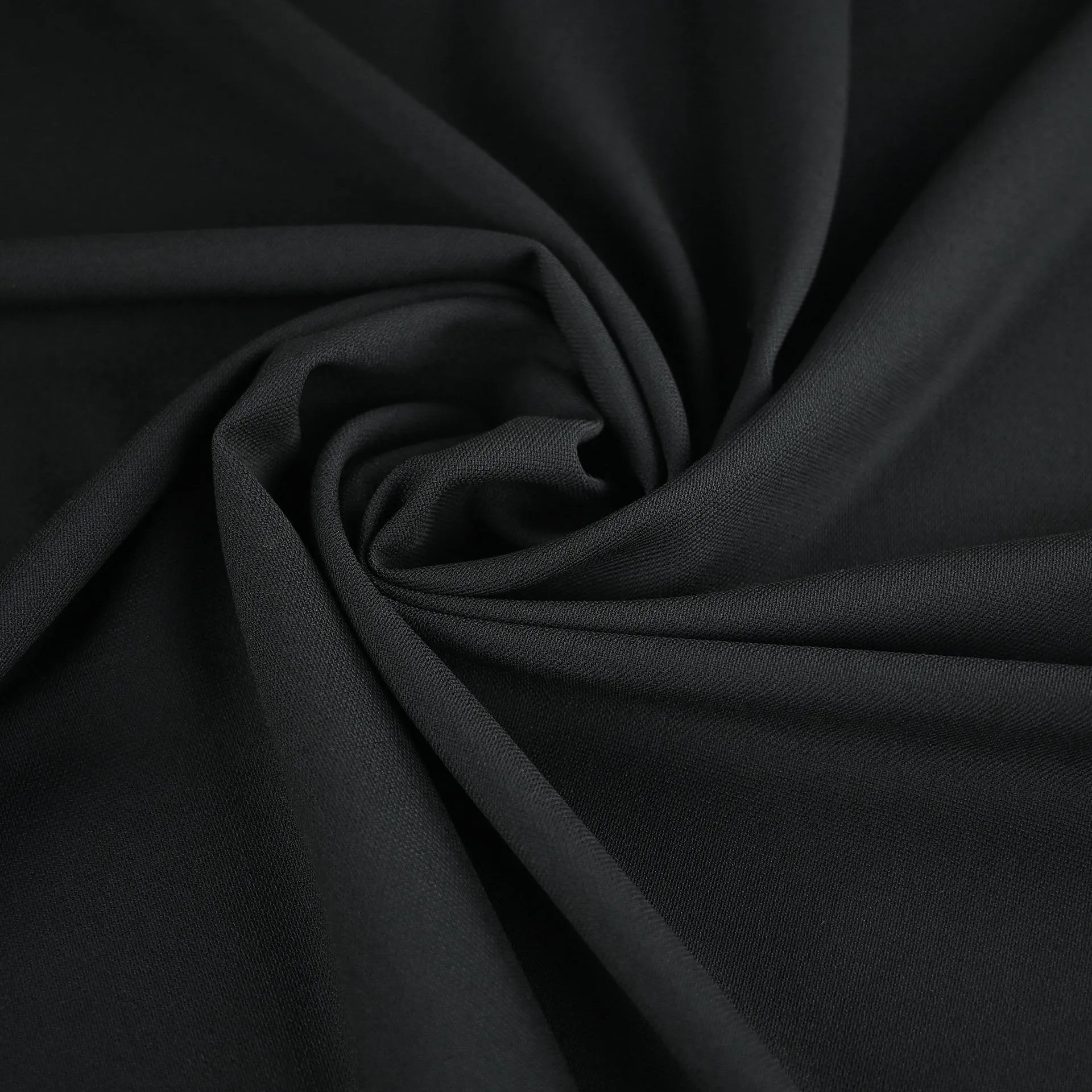 Black Wool Stretch Fabric 4059