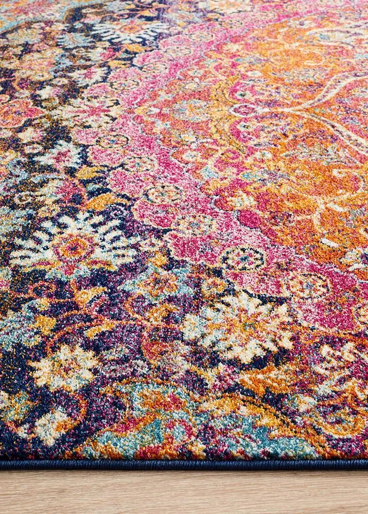 Boho Vintage Natalie Multi Coloured Rug