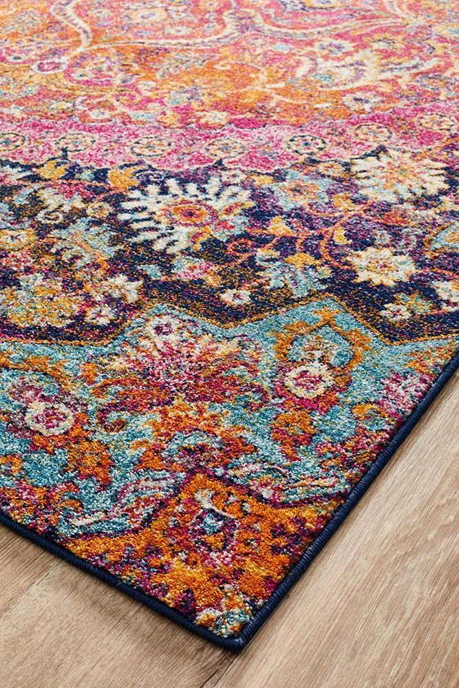 Boho Vintage Natalie Multi Coloured Rug