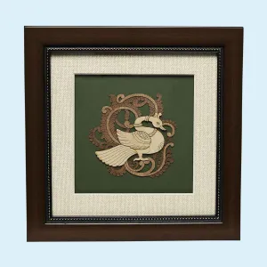 Decorative Swan Wood Art Frame 8 in x 8 in