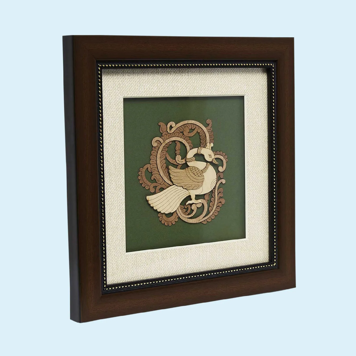 Decorative Swan Wood Art Frame 8 in x 8 in