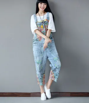 Denim Loose Casual Summer Denim Overall Loose Women Jumpsuits CNHK07155