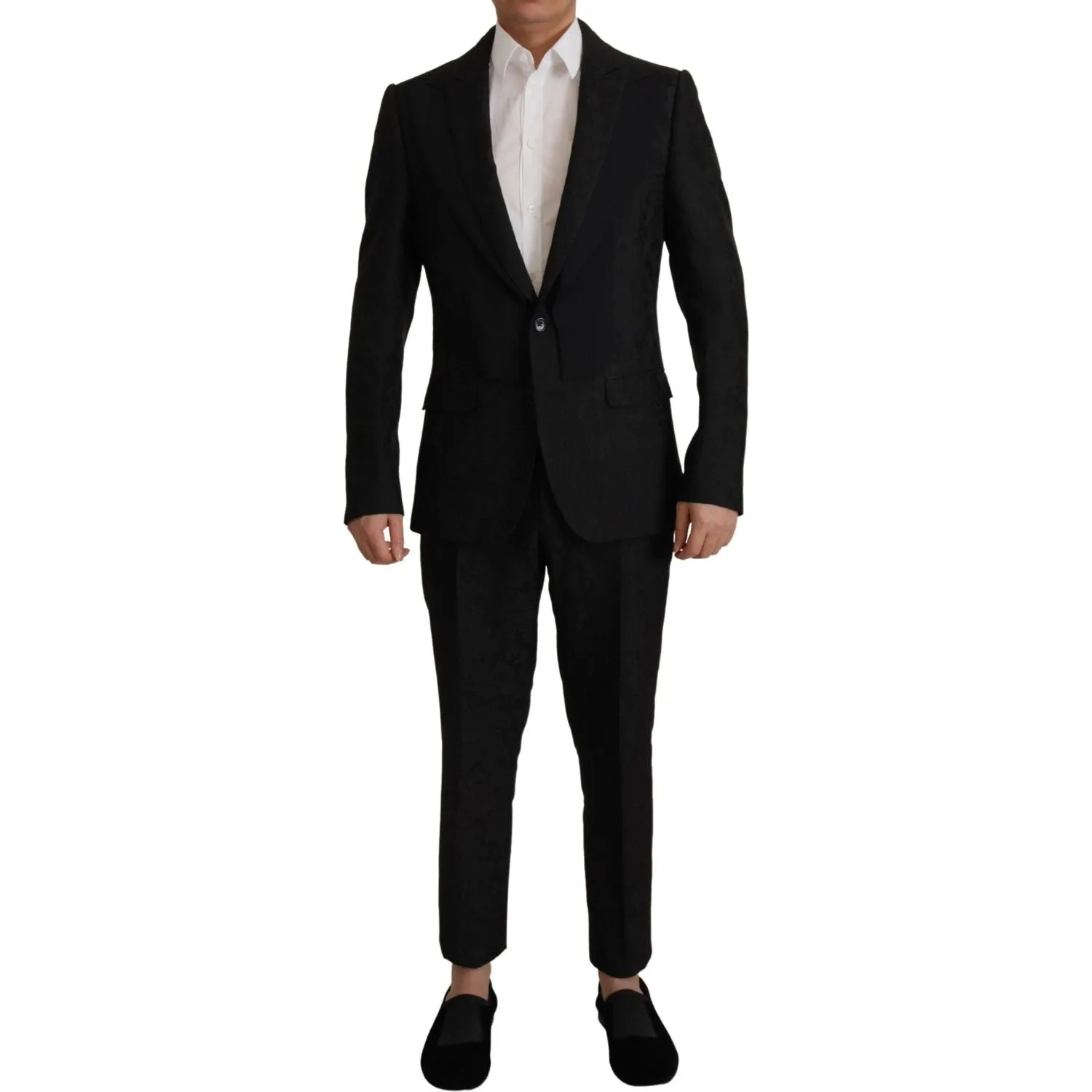 Dolce & Gabbana Elegant Black Two-Piece Martini Suit