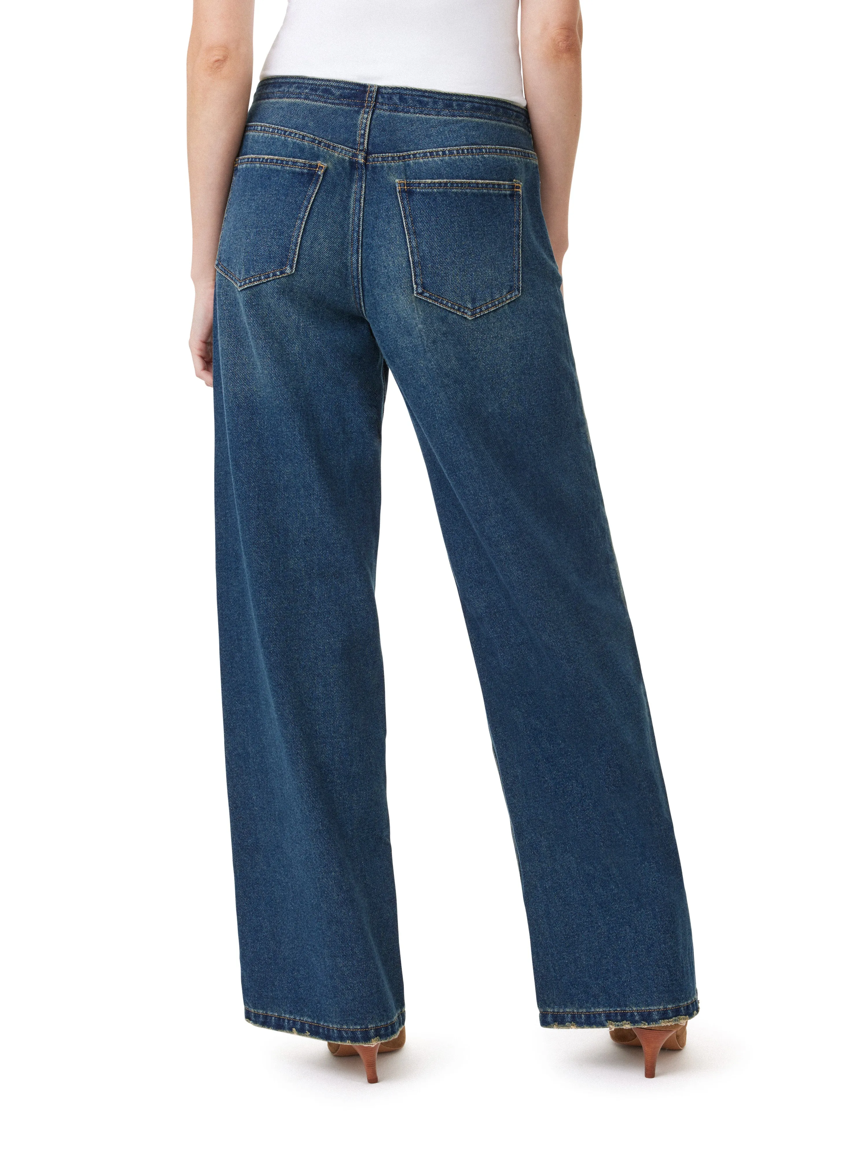 Drawstring Wide Leg Jeans