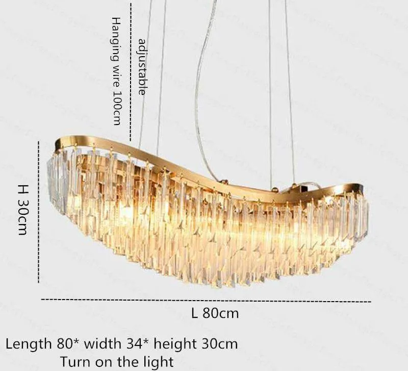 Dream Crystal Boat Modern Chandelier Lamp