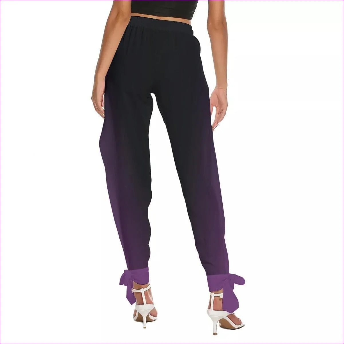 Fade Womens Side Seam Cutout Pants With Bottom Strap