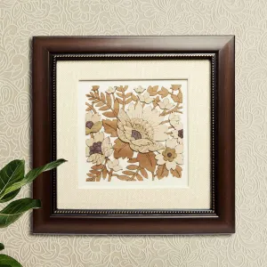 Floral Design Wood Art Frame 8 in x 8 in