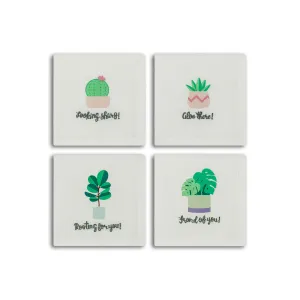 Fun Weekend Plants Cocktail Napkins, Set of 4