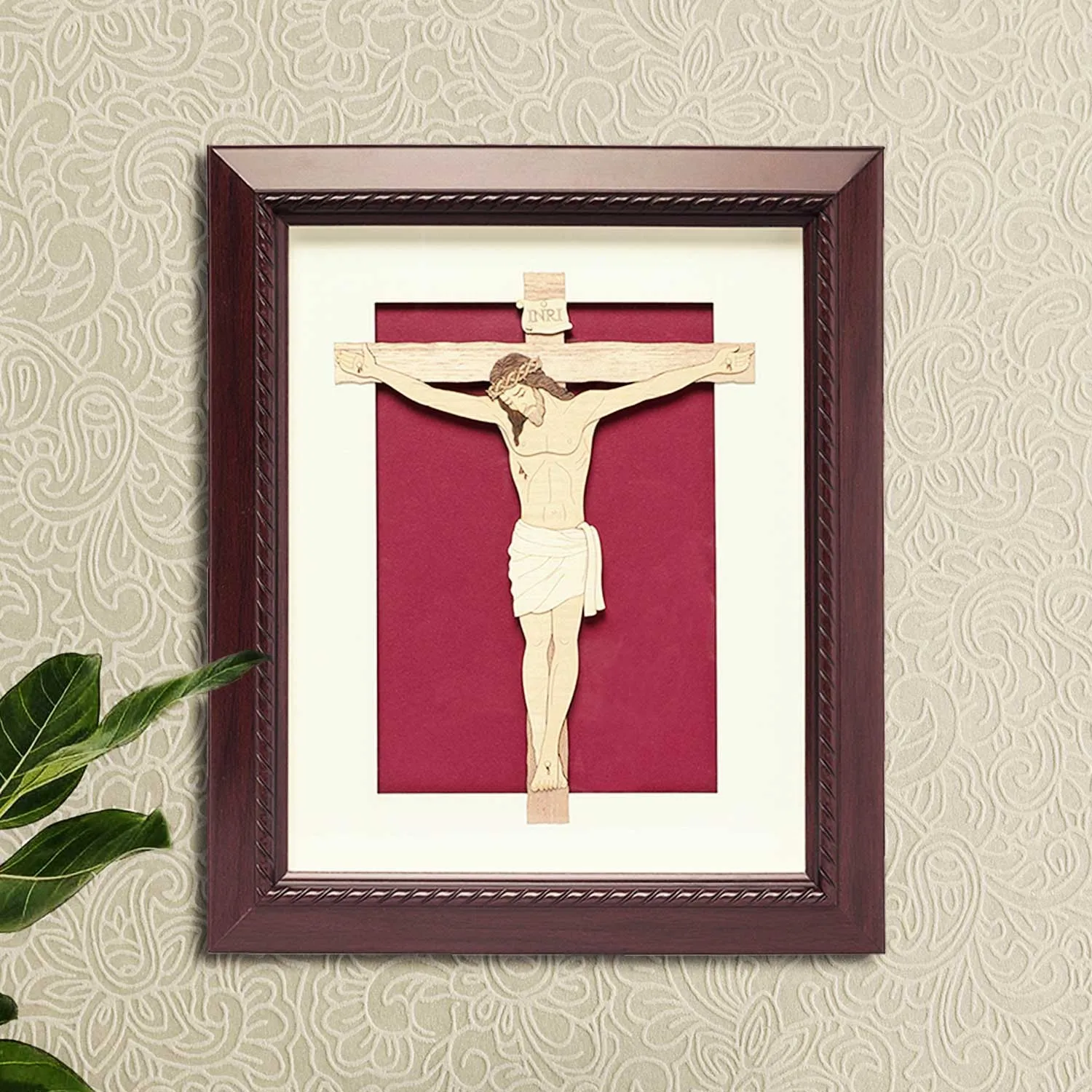 Jesus Wood Art Frame 11 in x 13 in