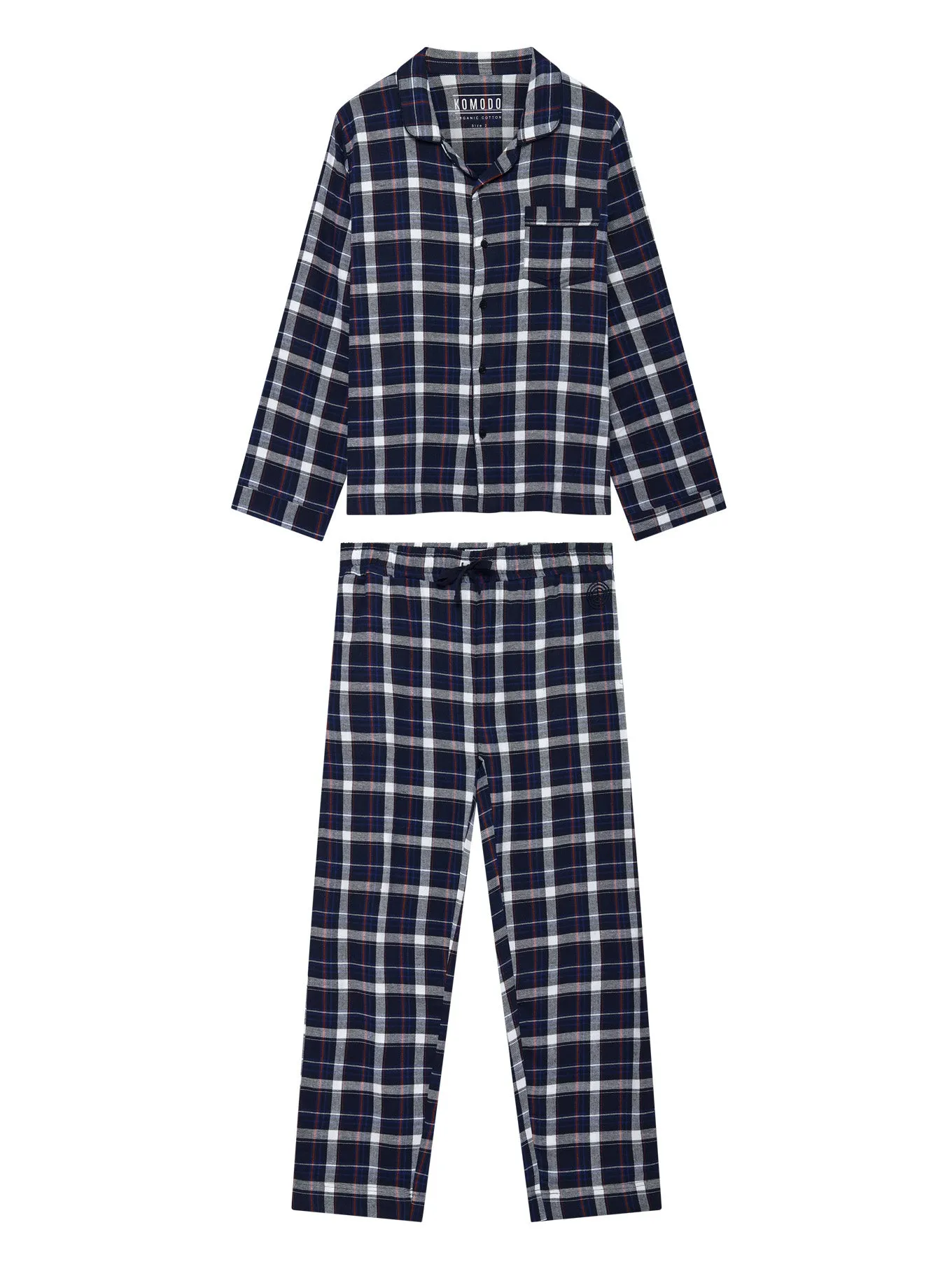 JIM JAM - Womens Organic Cotton Pyjama Set Dark Navy