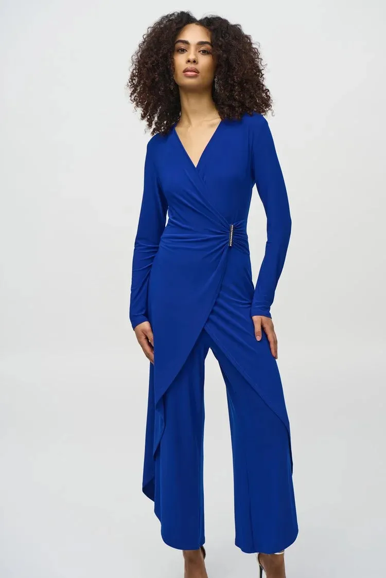 Joseph Ribkoff Silky Knit Wrap Culotte Jumpsuit