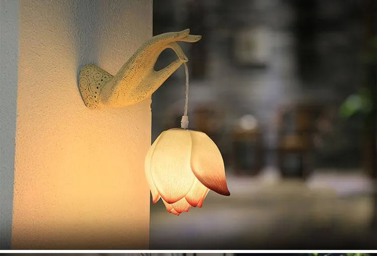 Modern Creative Chinese Lotus Wall Lamp