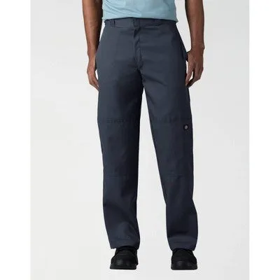 New - Dickies Men's Loose Fit Double Knee Work Pants - Dark Navy 32x32