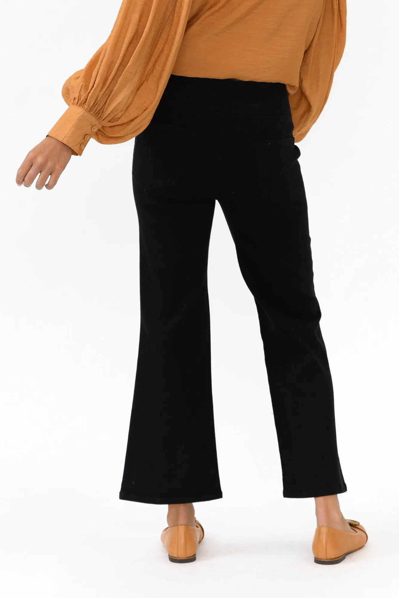 Nicola Black Wide Leg Jeans