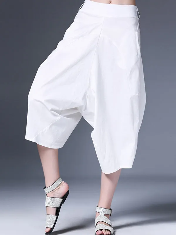 Original Simple Casual Loose White Harem Pants