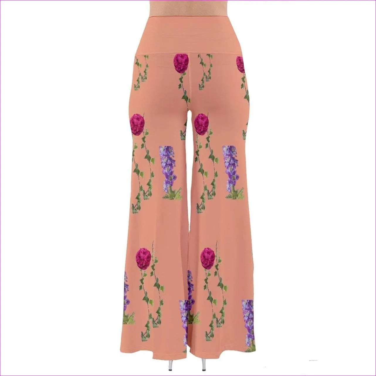 Peach Floral So Vintage Palazzo Pants