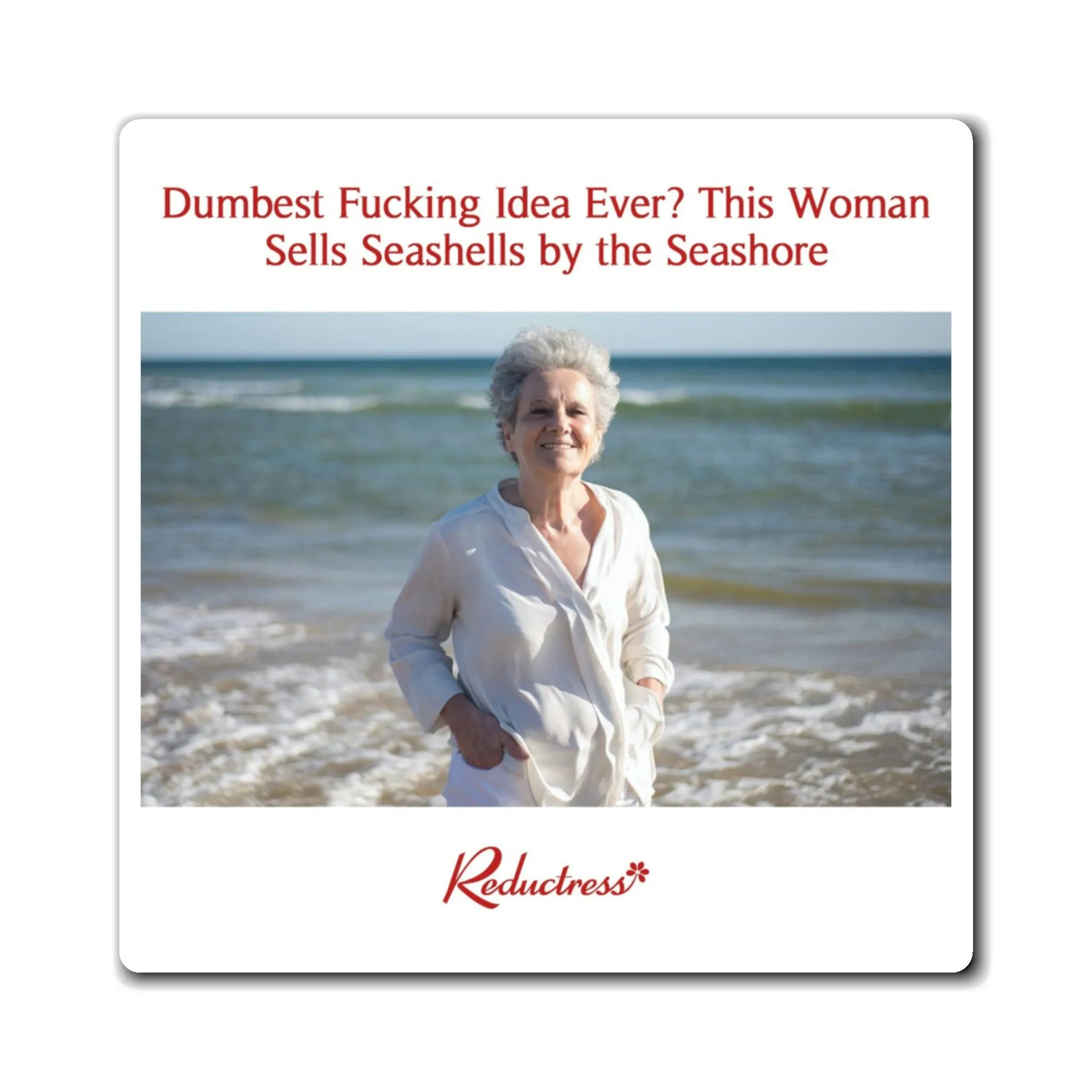 "Dumbest Fucking Idea Ever? This Woman Sells Seashells by the Seashore" Magnet