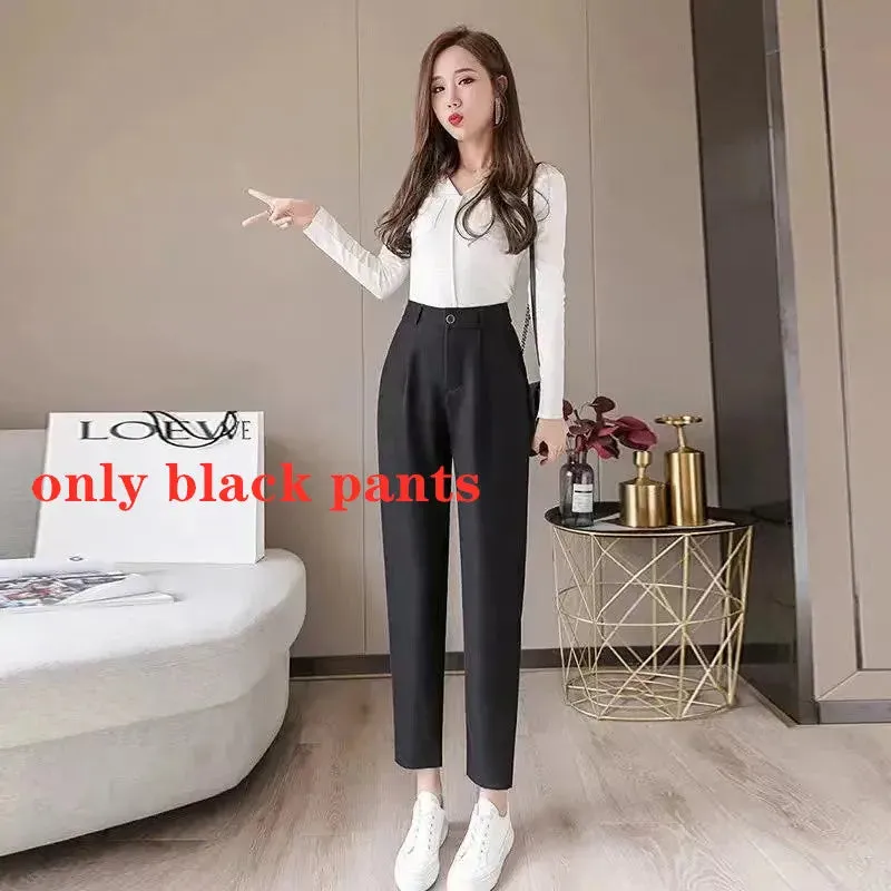 Summer Thin Jacket Blazer Casual Pencil Pants Vest Three Piece Set Elegant Women's Pants Set Office Outfits Business Clothing