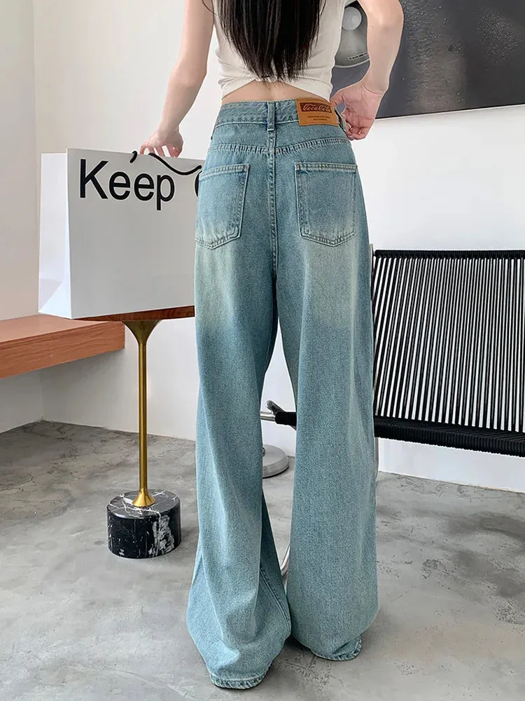 Vintage Korean Wide Leg Jeans