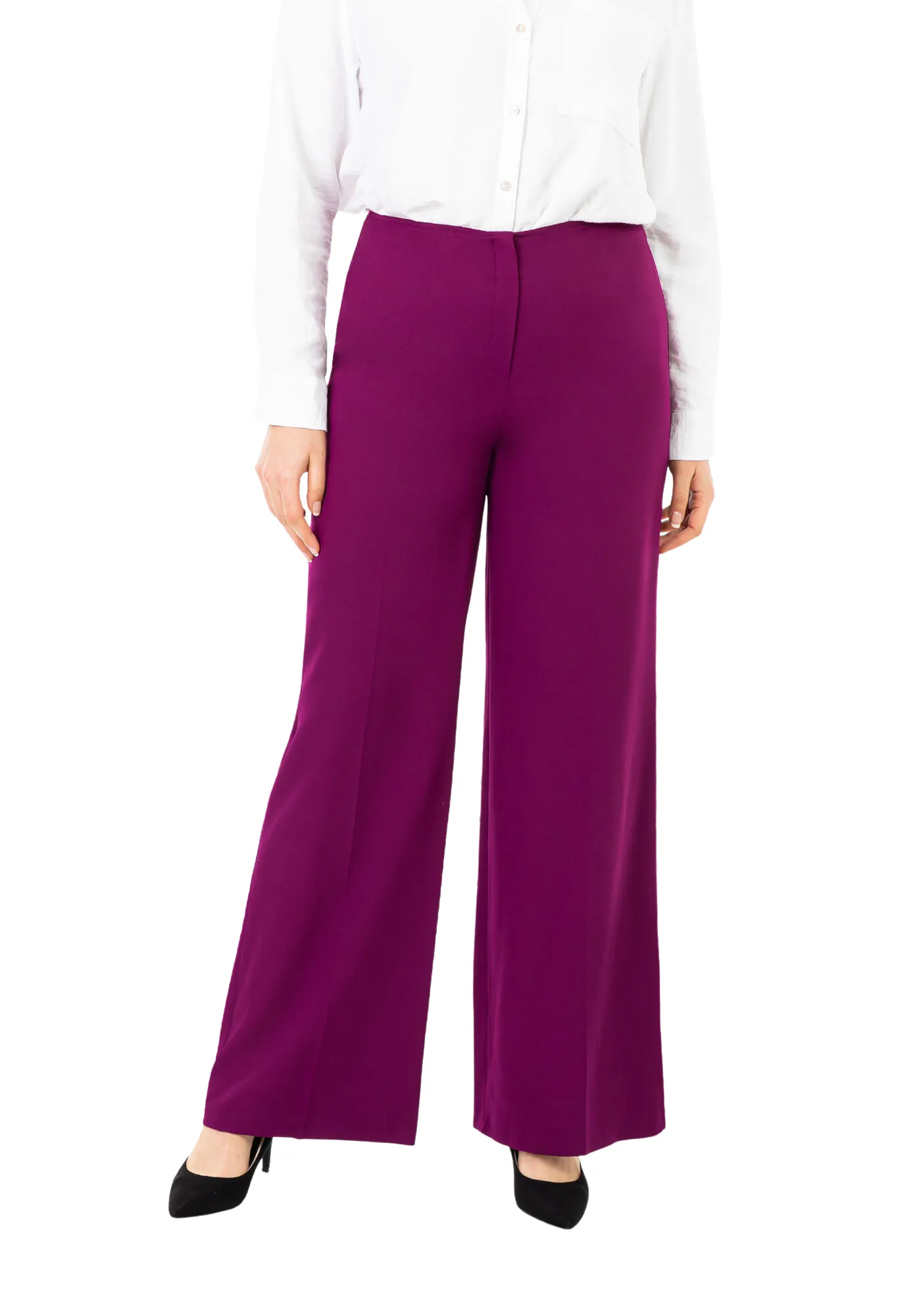 Wide Leg Pants - Regular & Plus Size Flare Trousers