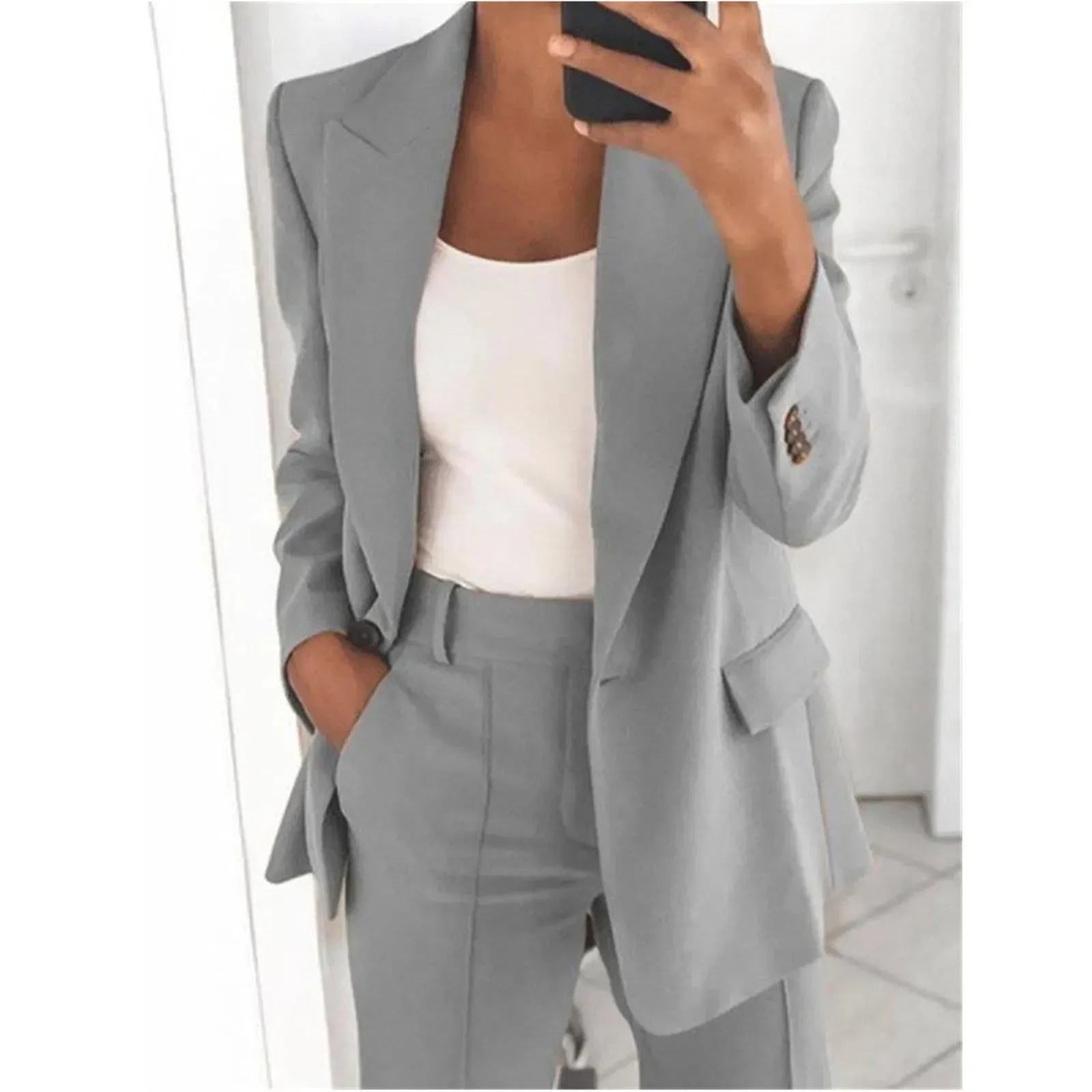 Women's Blazer Elegant Sporty Summer Fitted Jacket Suit Jacket Business Oversize Tracksuit Kpop blouse tops Kawaii