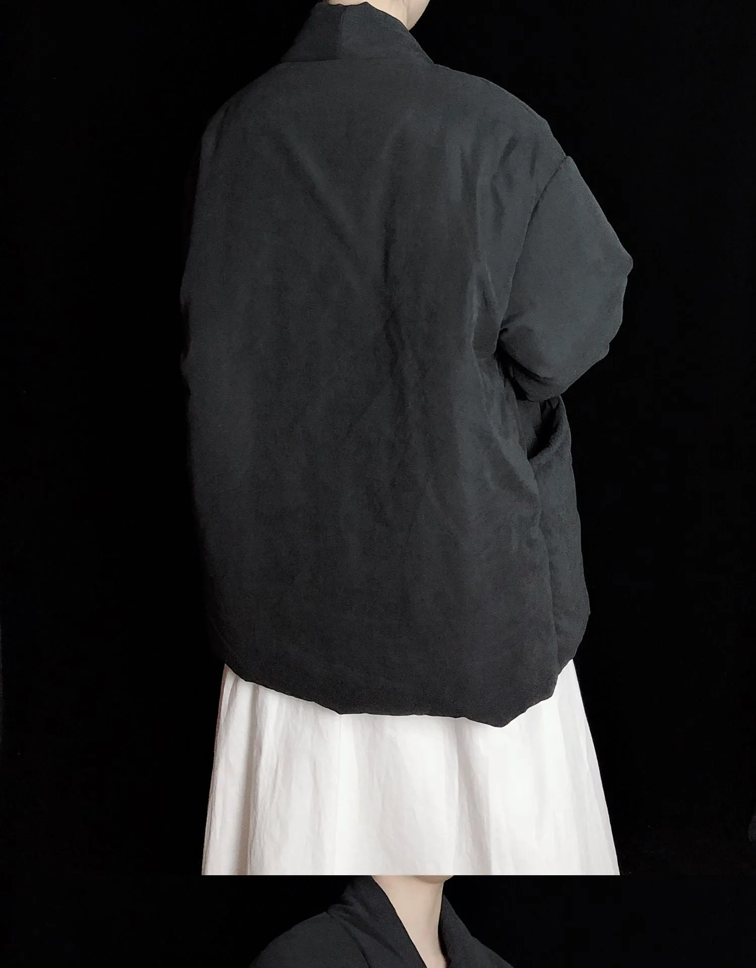 Yohji Design Dark Neutral Kimono Yamamoto Loose Jacket